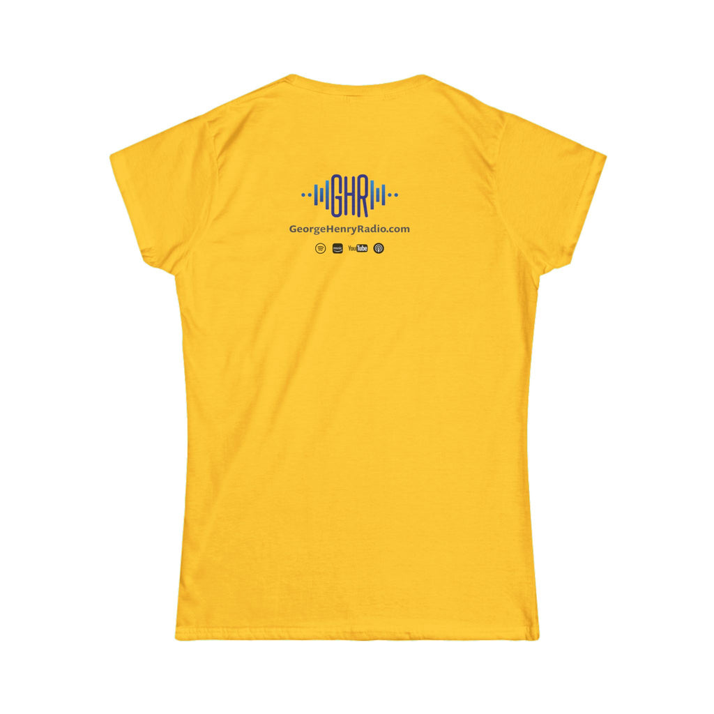 Podcast Merchandise Women's Tee, Softstyle T-Shirt, Humor Apparel, Gift for Podcast Lovers, Comfortable Podcast Tee